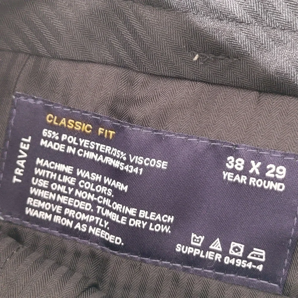 Stafford Travel Classic Fit Pleated Pants 38x29 (36
